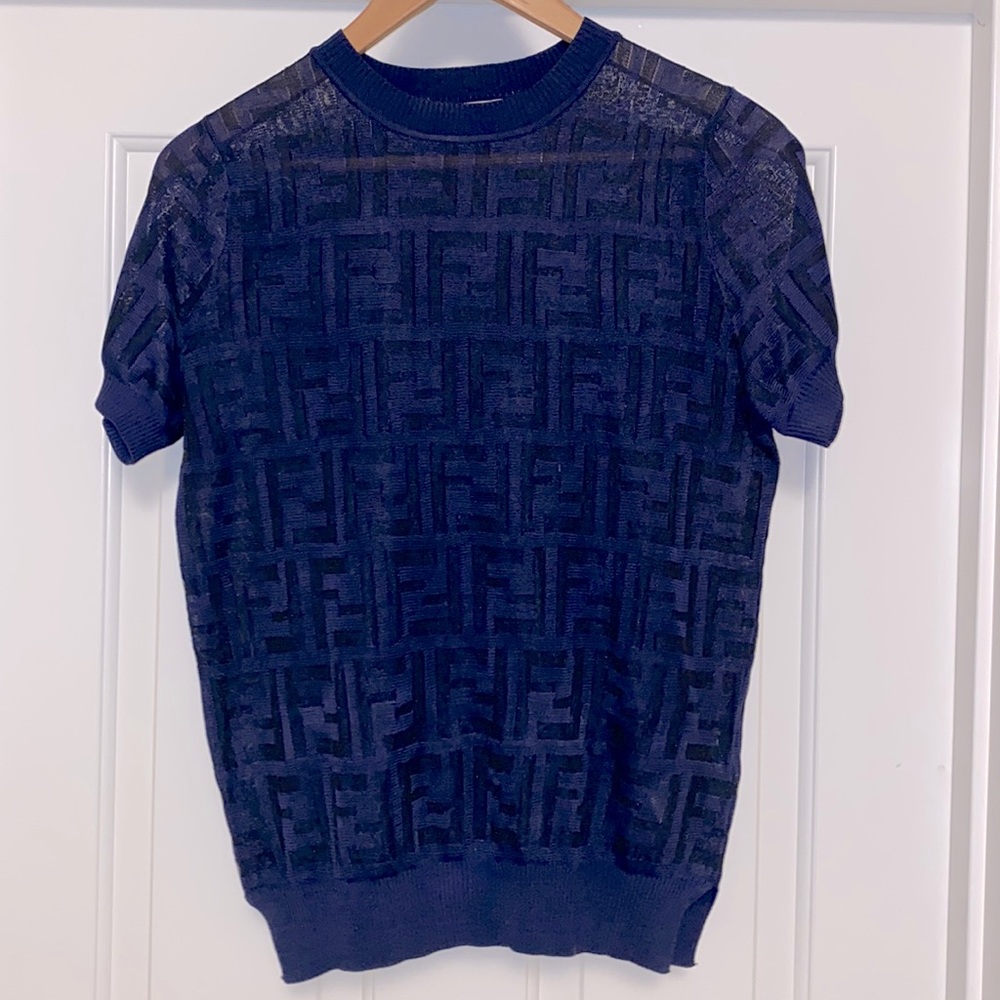 Fendi knit shoe sleeve top